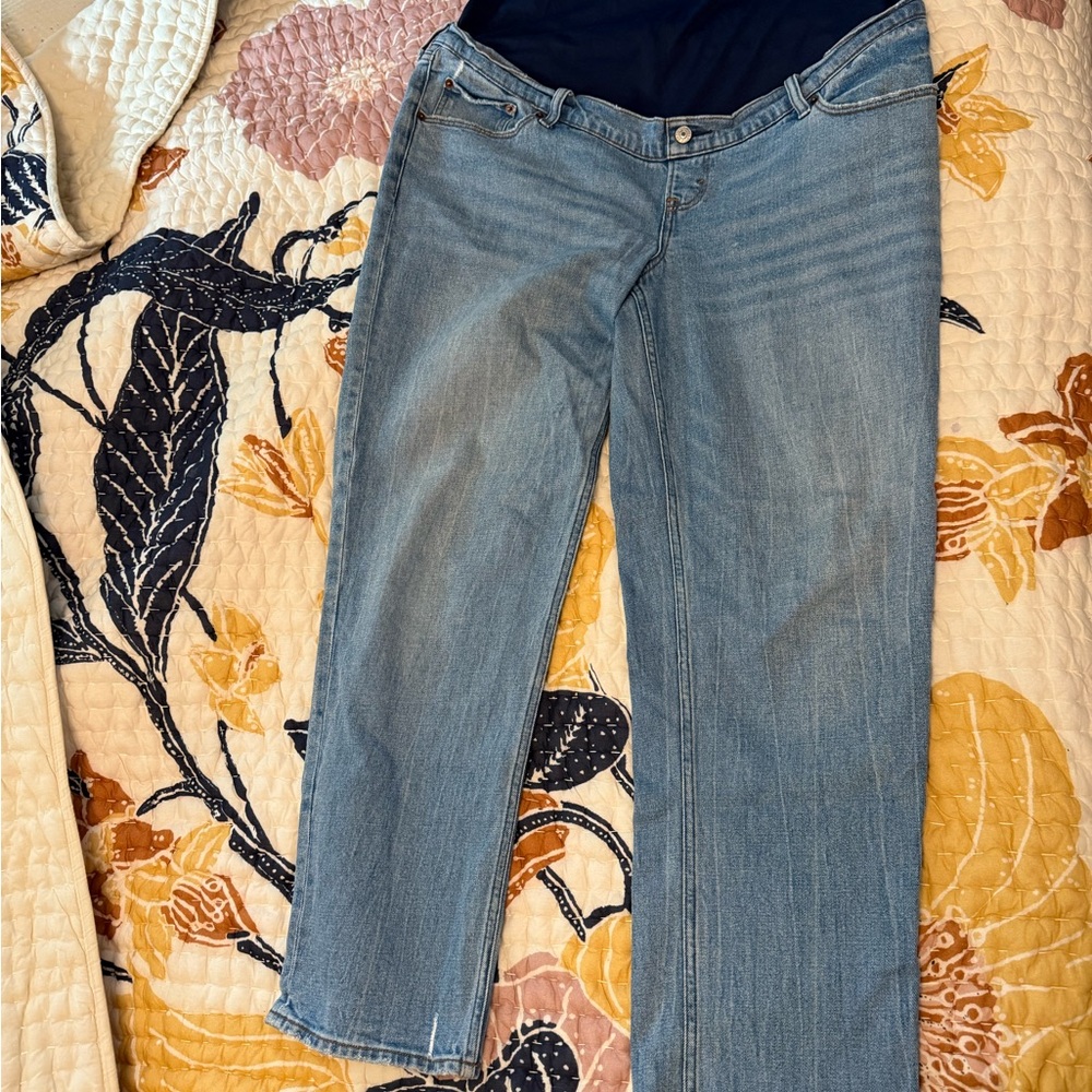 Abercrombie & Fitch Medium denim Straight Leg Jeans maternity